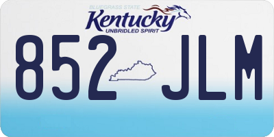 KY license plate 852JLM
