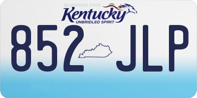 KY license plate 852JLP