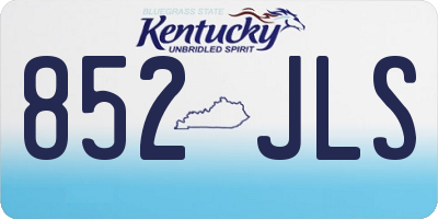 KY license plate 852JLS