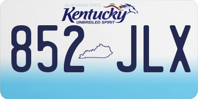 KY license plate 852JLX