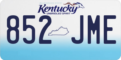 KY license plate 852JME
