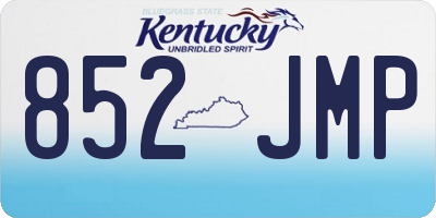 KY license plate 852JMP
