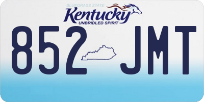 KY license plate 852JMT