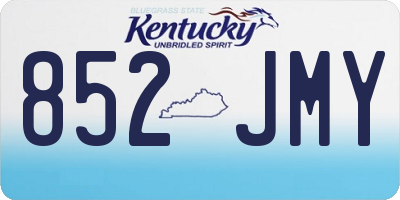 KY license plate 852JMY