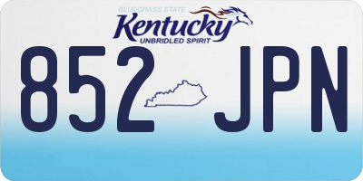 KY license plate 852JPN