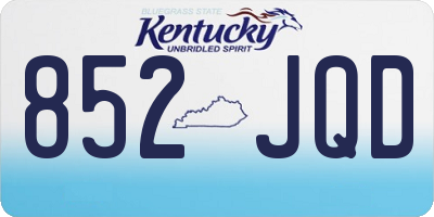 KY license plate 852JQD