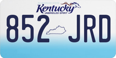 KY license plate 852JRD