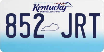 KY license plate 852JRT