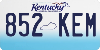 KY license plate 852KEM