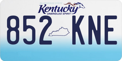 KY license plate 852KNE