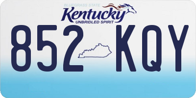 KY license plate 852KQY