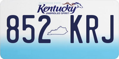 KY license plate 852KRJ