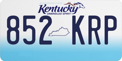 KY license plate 852KRP