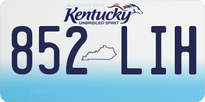 KY license plate 852LIH