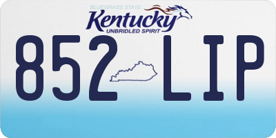 KY license plate 852LIP