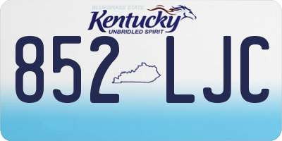 KY license plate 852LJC