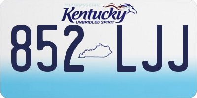 KY license plate 852LJJ
