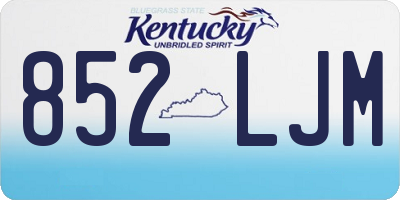 KY license plate 852LJM