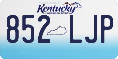 KY license plate 852LJP