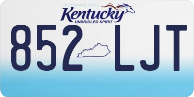 KY license plate 852LJT