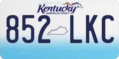 KY license plate 852LKC