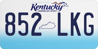 KY license plate 852LKG