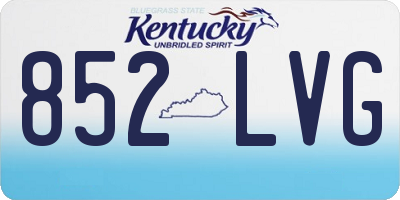 KY license plate 852LVG
