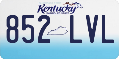 KY license plate 852LVL