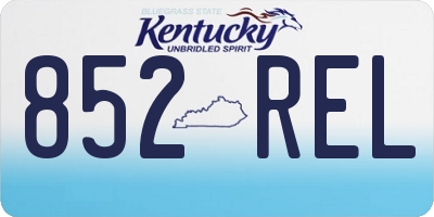 KY license plate 852REL