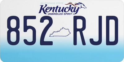 KY license plate 852RJD