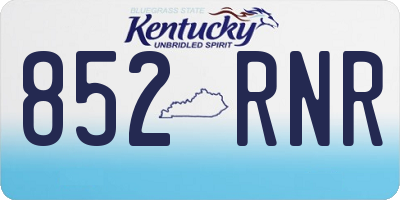 KY license plate 852RNR