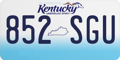 KY license plate 852SGU
