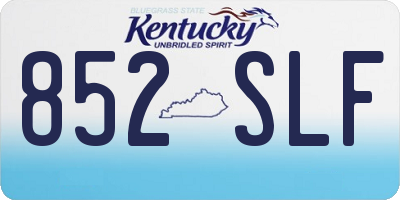 KY license plate 852SLF