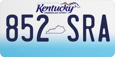 KY license plate 852SRA
