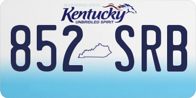 KY license plate 852SRB