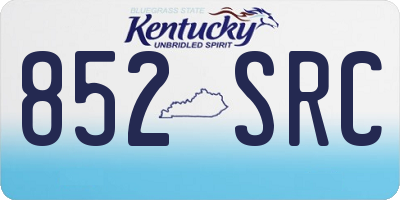 KY license plate 852SRC