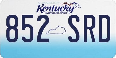 KY license plate 852SRD