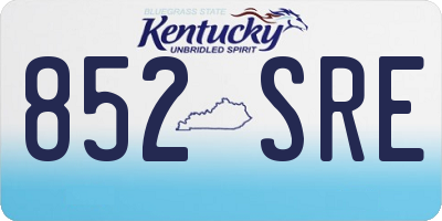 KY license plate 852SRE