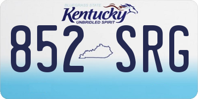 KY license plate 852SRG