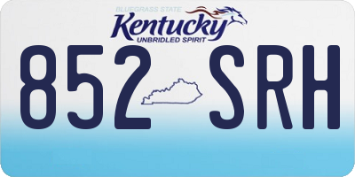 KY license plate 852SRH