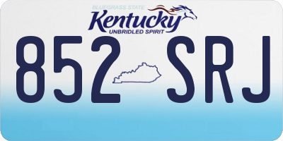 KY license plate 852SRJ