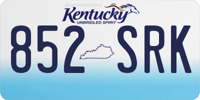 KY license plate 852SRK