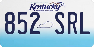 KY license plate 852SRL