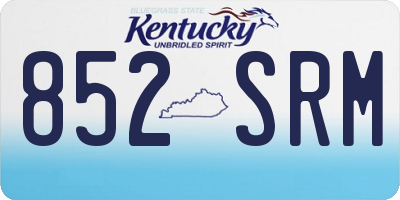 KY license plate 852SRM