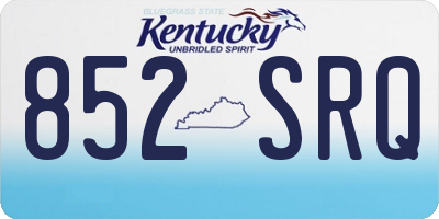 KY license plate 852SRQ