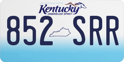 KY license plate 852SRR