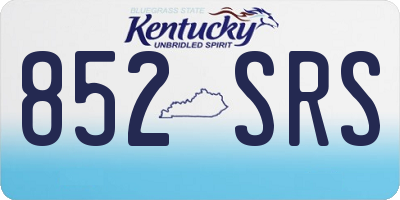 KY license plate 852SRS