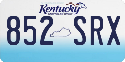 KY license plate 852SRX
