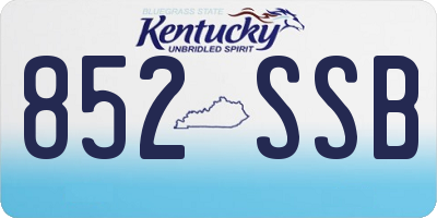 KY license plate 852SSB