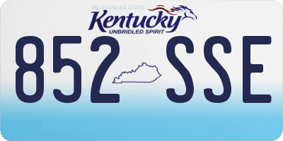 KY license plate 852SSE